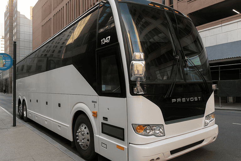 a Palm Coast Coach Bus Service coach bus