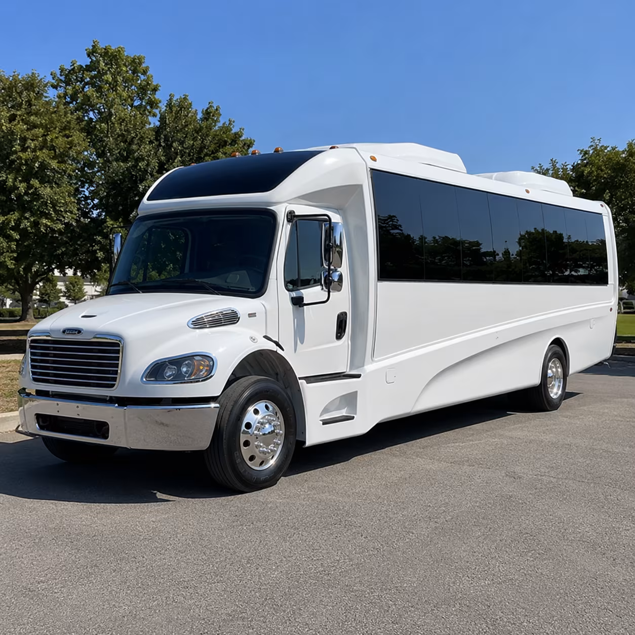 bridal party minibuses for getting ready and ceremony runs