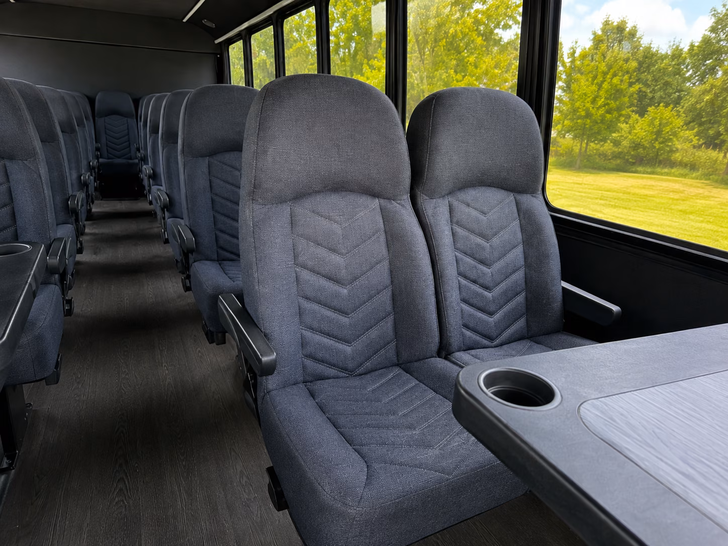 palm coast 20 passenger minibus interior