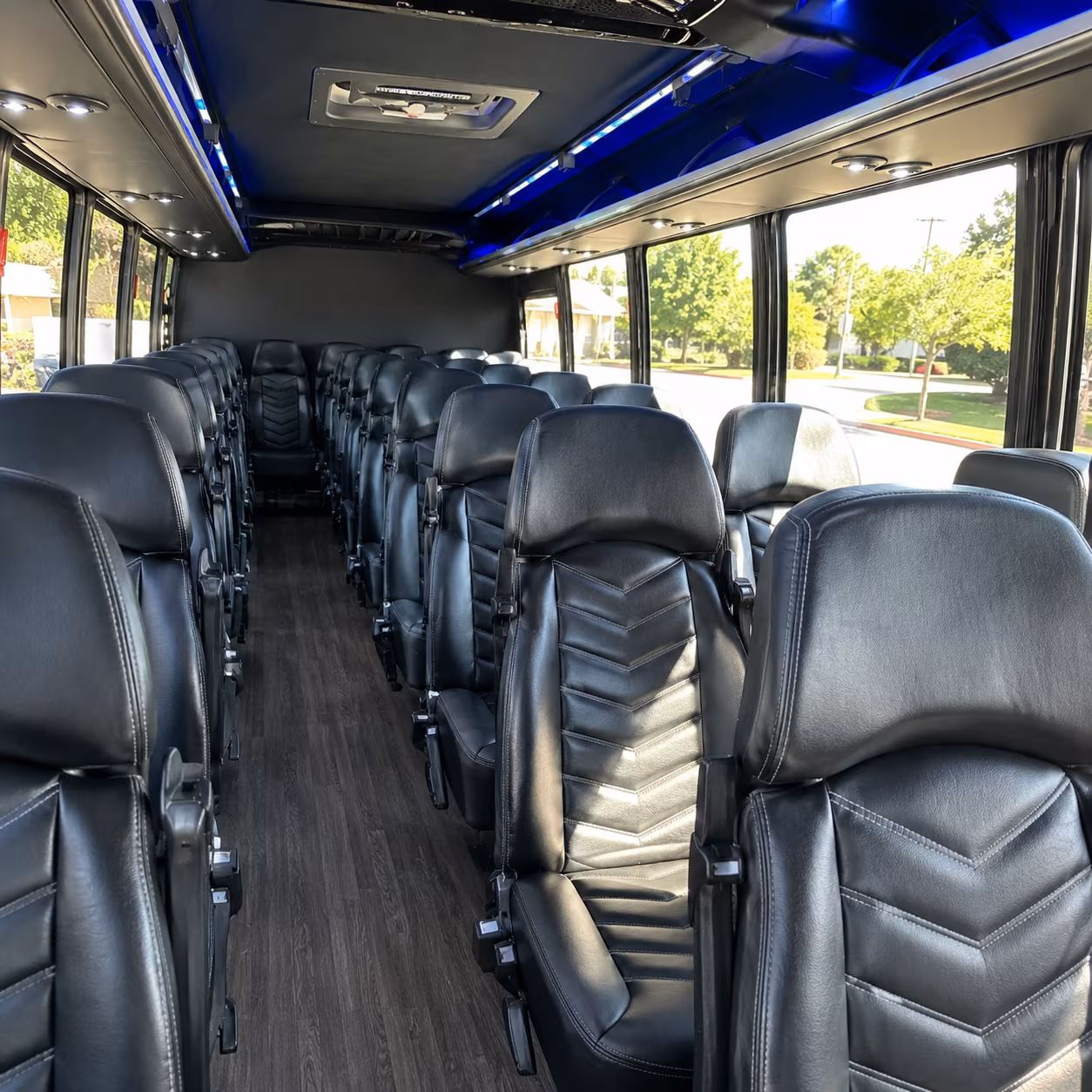 palm coast 25 passenger minibus inside