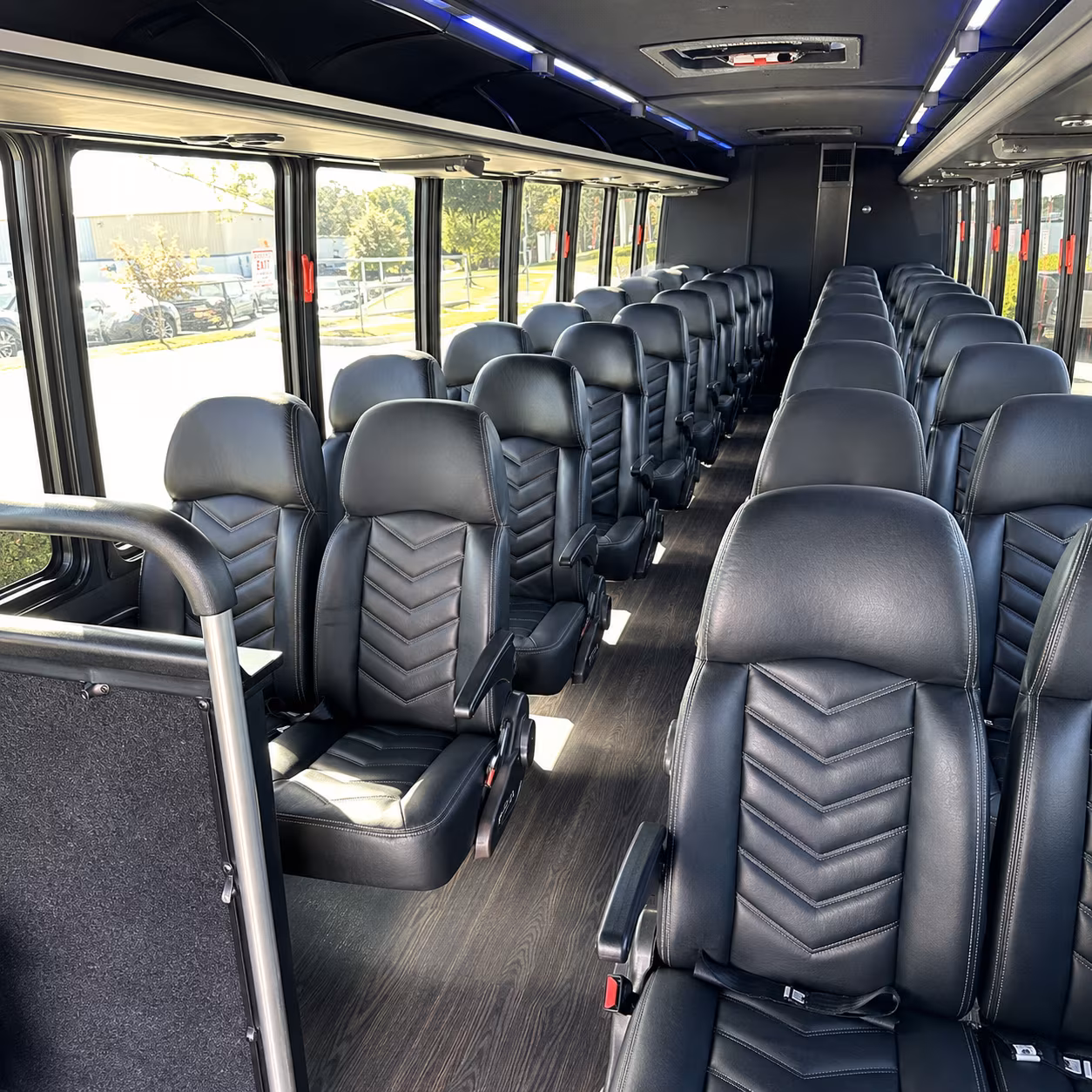 palm coast 28 passenger minibus interior