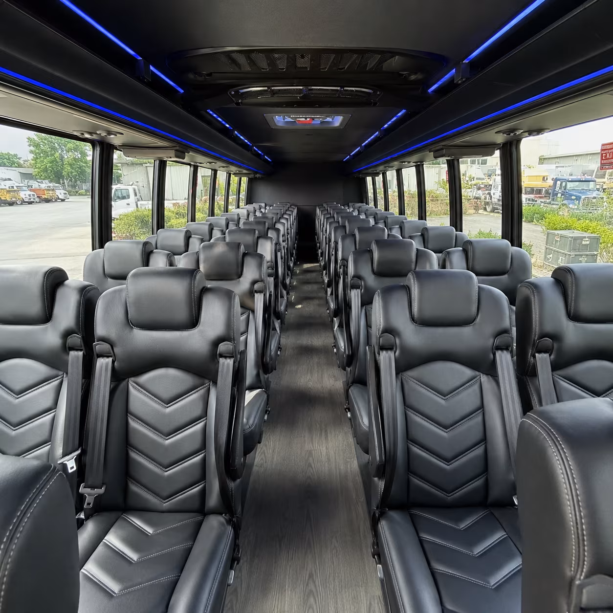palm coast 35 passenger minibus inside