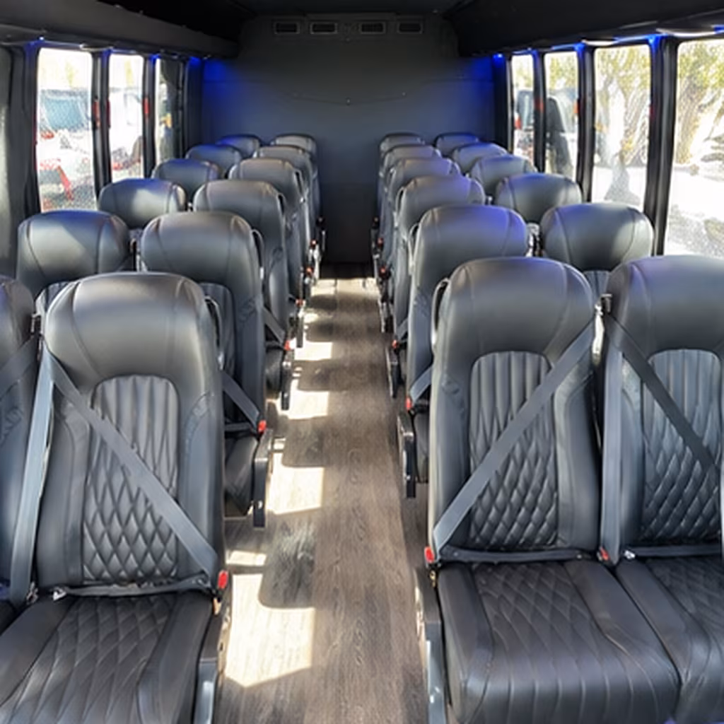palm coast 35 passenger minibus interior