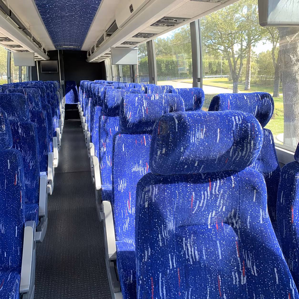 palm coast 56 passenger charter bus interior