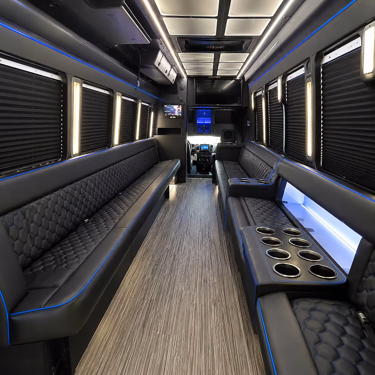 palm coast party bus rental interior
